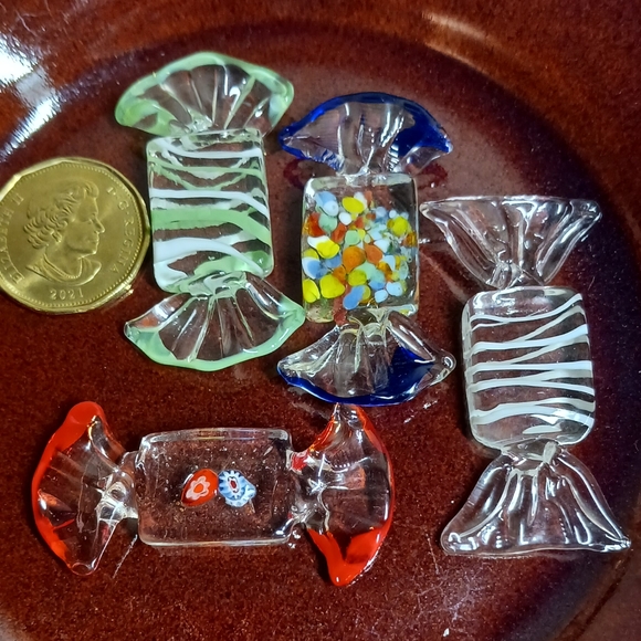 Glass decorative candies, set of 4, handmade. - Picture 6 of 6